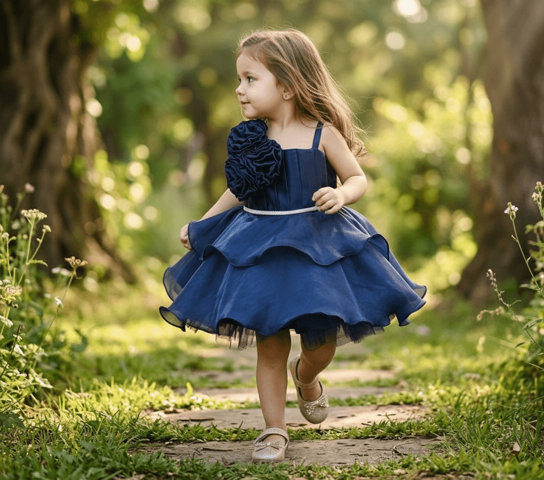 SALE Blue party frock for girls-M250016