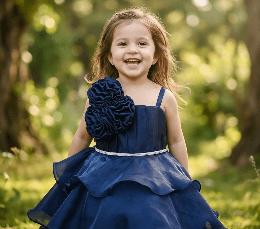 SALE Blue party frock for girls-M250016