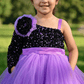 purple party frock for girls-M250030