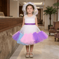 white party frock for girls-M250032