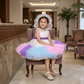 white party frock for girls-M250032