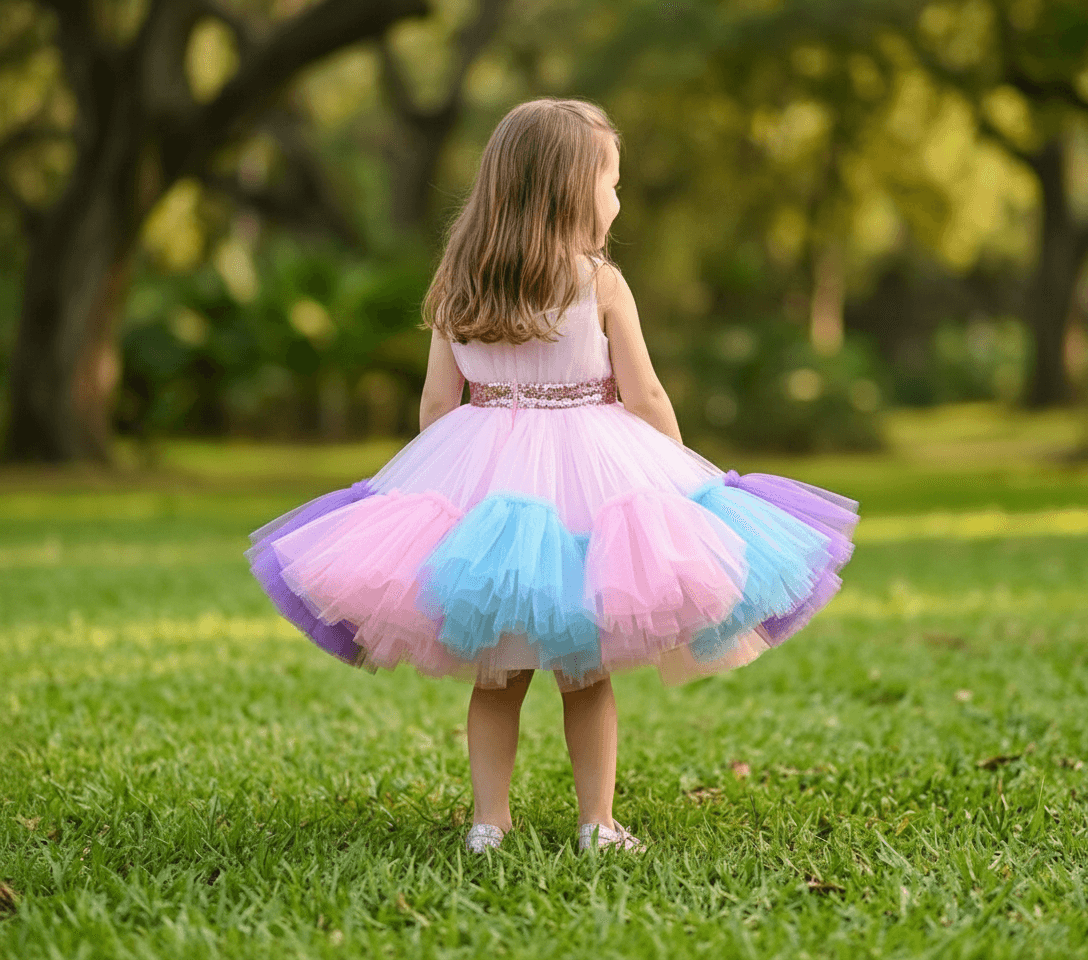 SALE Pink party frock for girls-M250033