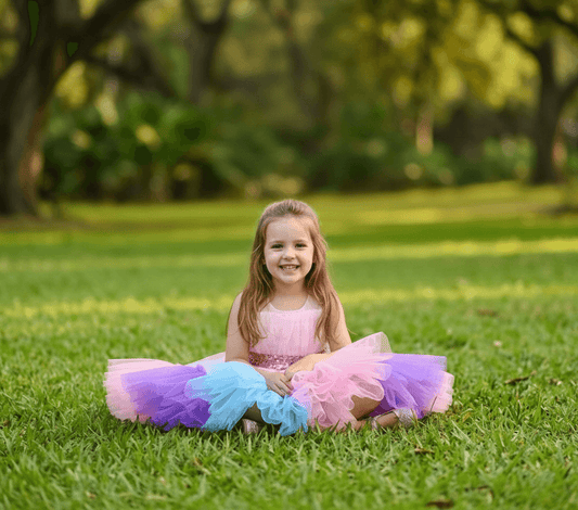 pink party frock for girls-M250033