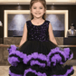 purple party frock for girls-M250034