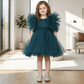 Green party frock for girls-M250035