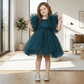 Green party frock for girls-M250035