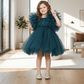 Green party frock for girls-M250035