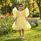 Yellow party frock for girls-M250036