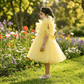 Yellow party frock for girls-M250036