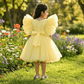 Yellow party frock for girls-M250036