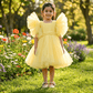 Yellow party frock for girls-M250036