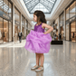 Purple party frock for girls-M250045