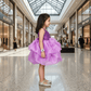 Purple party frock for girls-M250045