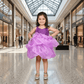 Purple party frock for girls-M250045