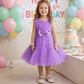 Purple party frock for girls-M250055