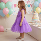 Purple party frock for girls-M250055