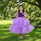 Purple party frock for girls-M250056