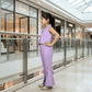 Purple  plazzo top Set Sleeveless For Girls-M250087
