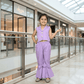 Purple  plazzo top Set Sleeveless For Girls-M250087