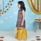 blue silk blended sharara set-M250329