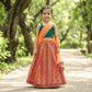 Girls orange Party Dress  M250310