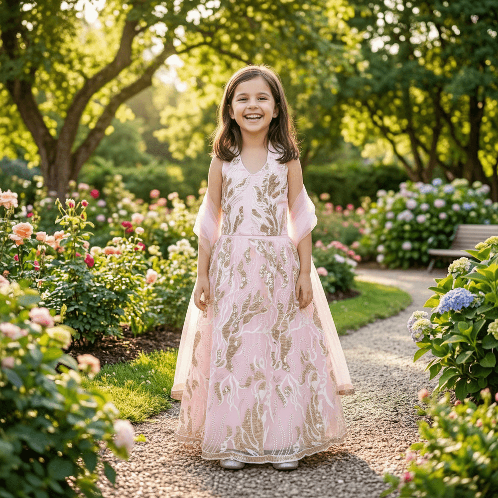 Girls pink lehanga  M250314