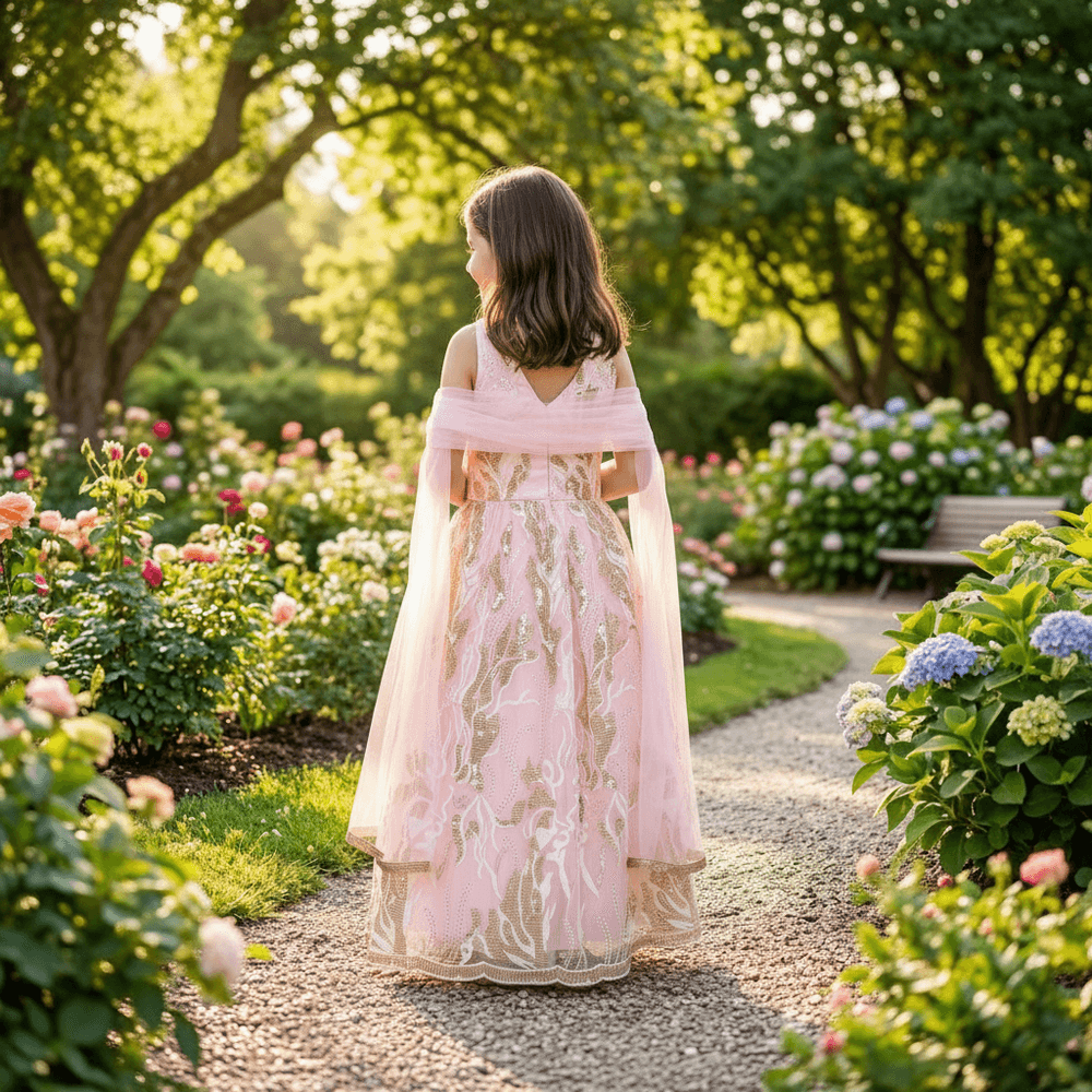 Girls pink lehanga  M250314