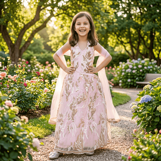 Girls pink lehanga  M250314