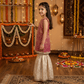 Magenta silk blended sharara set-M250328