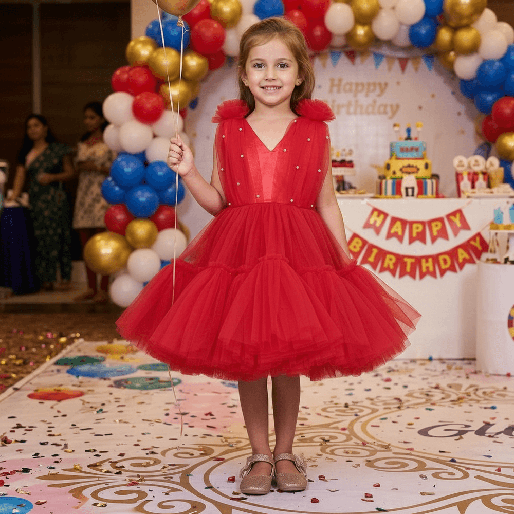 SALE Childrens Party Dresses magenta frock m250111