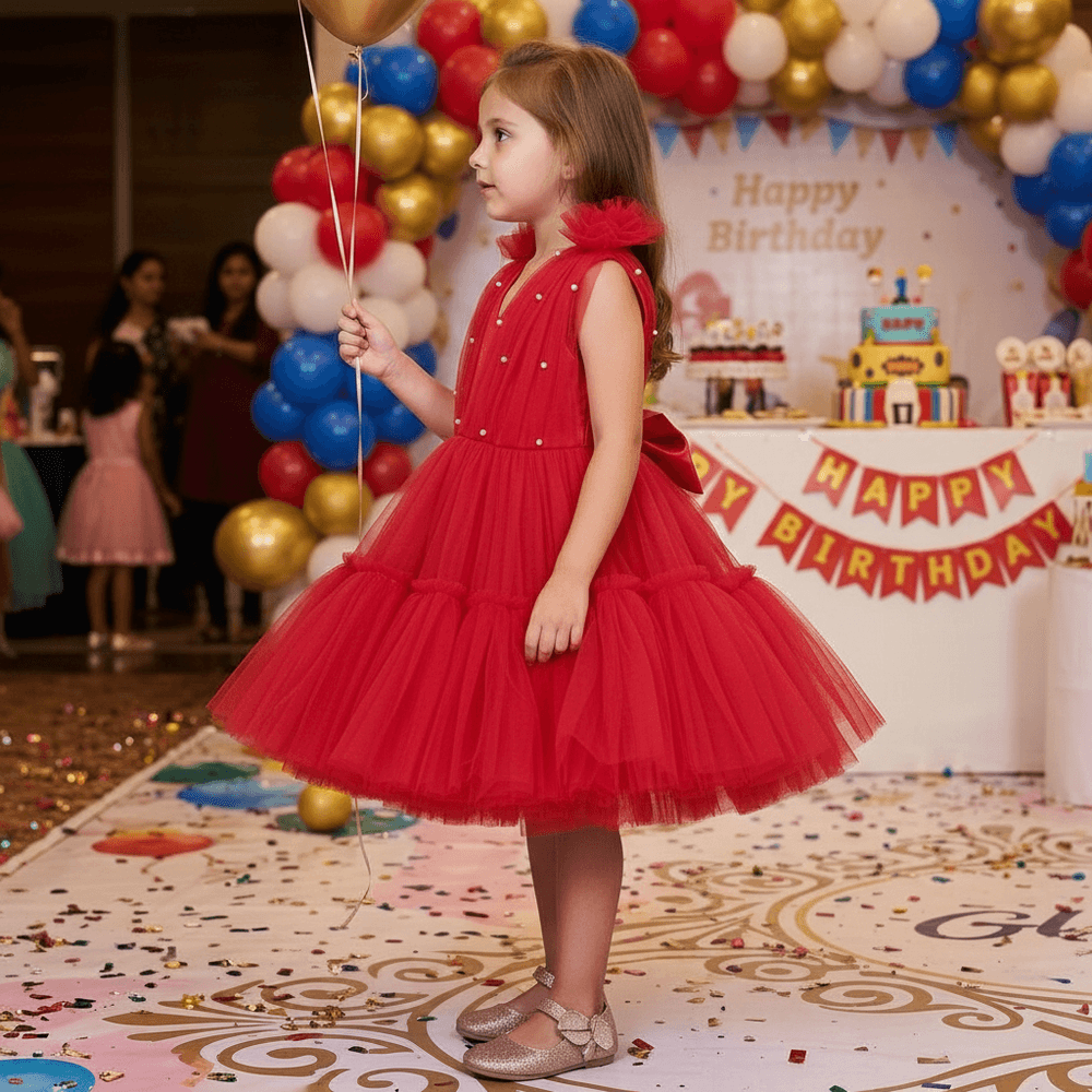 SALE Childrens Party Dresses magenta frock m250111