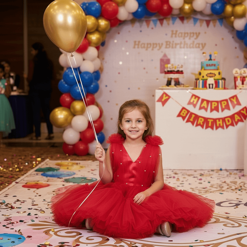 SALE Childrens Party Dresses magenta frock m250111