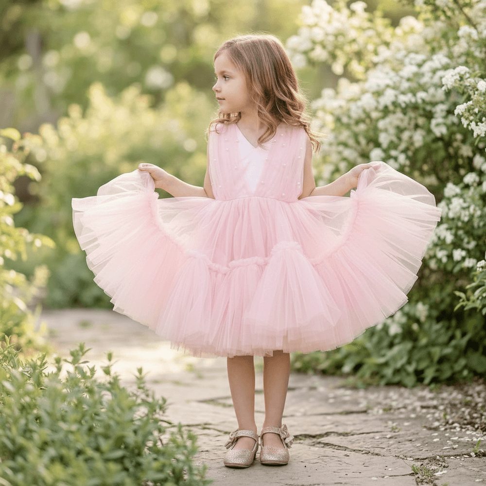 SALE Childrens Party Dresses pink frock m250110