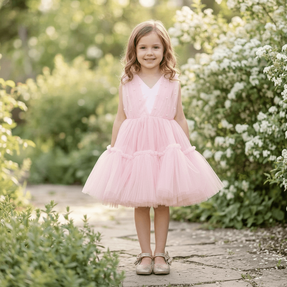 SALE Childrens Party Dresses pink frock m250110