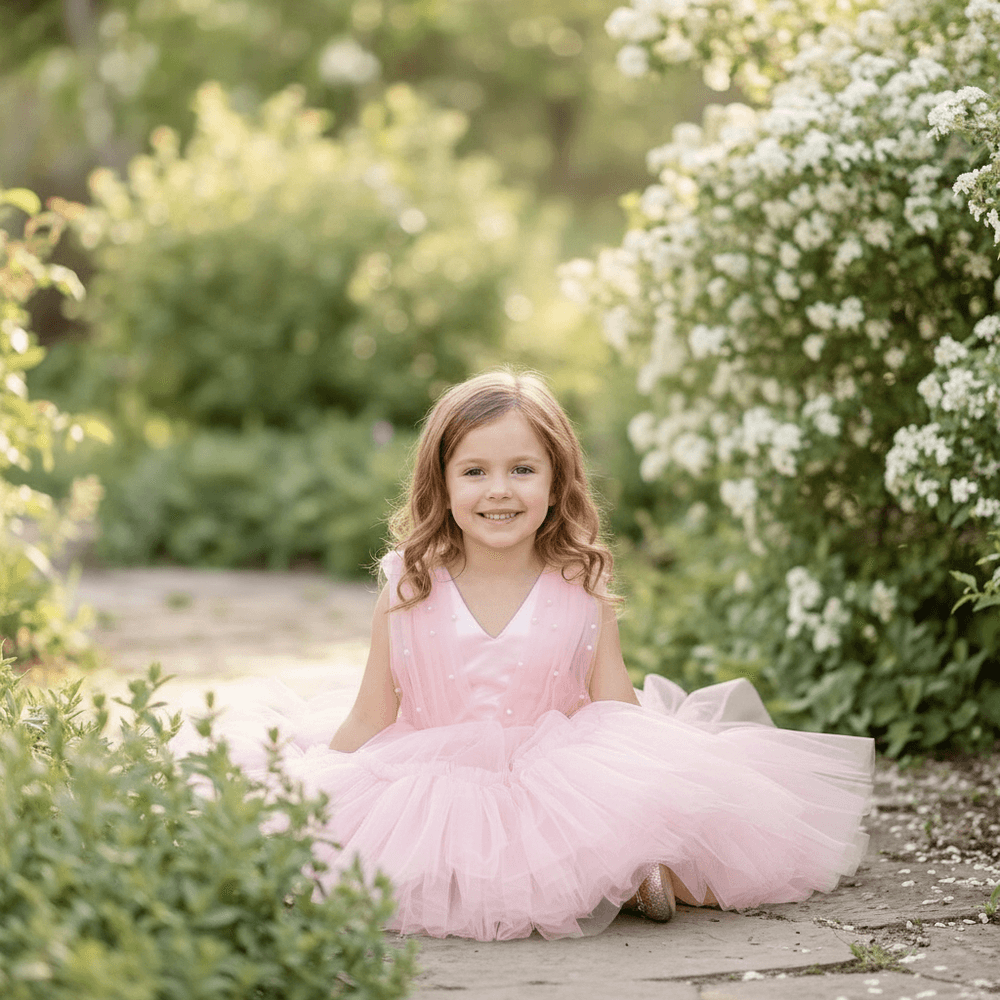 SALE Childrens Party Dresses pink frock m250110