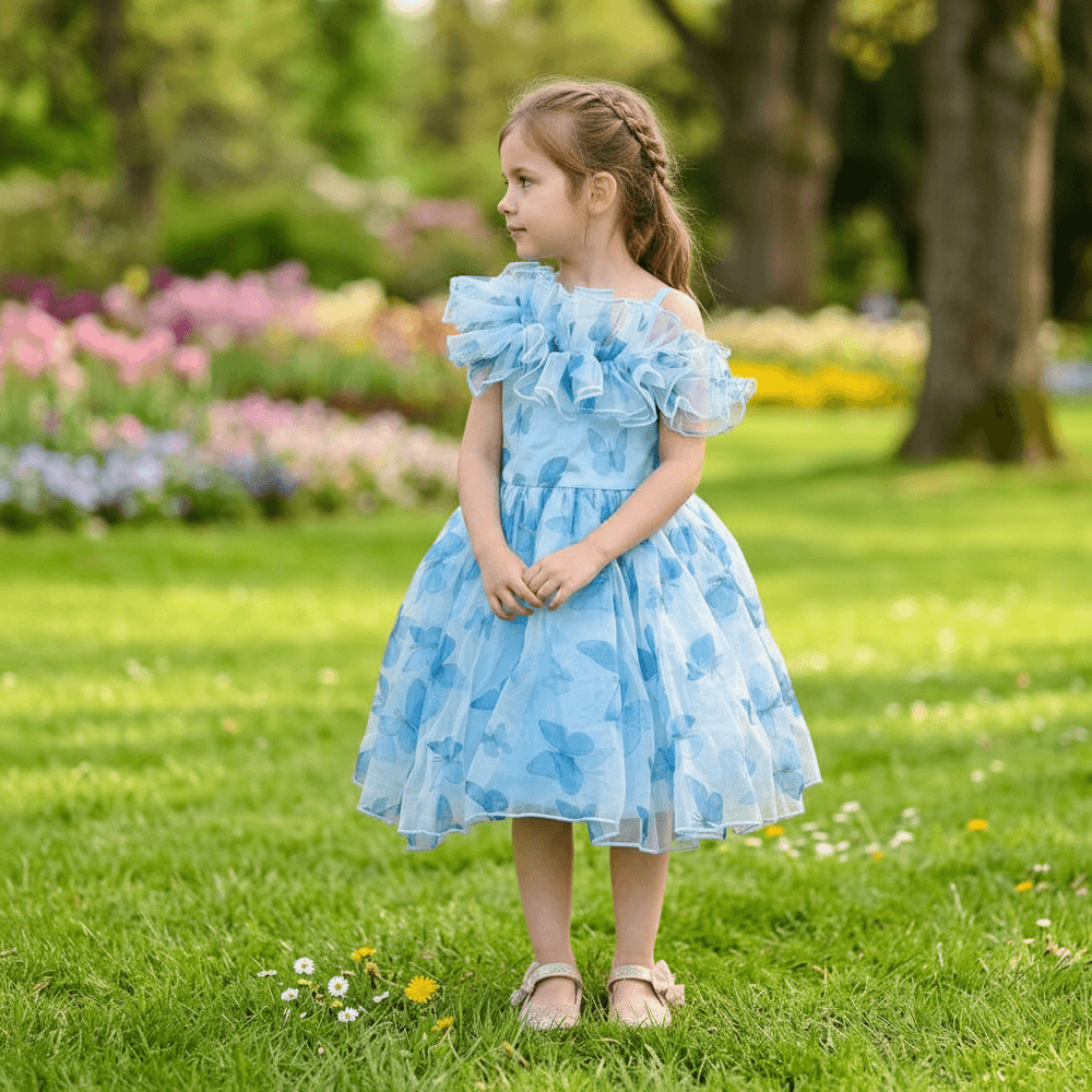 SALE Blueparty frock for girls-M250119