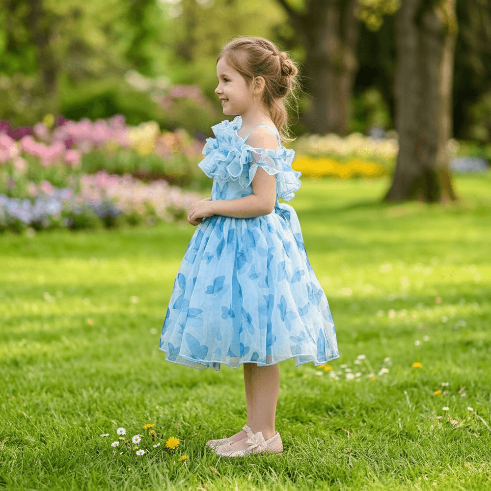 SALE Blueparty frock for girls-M250119