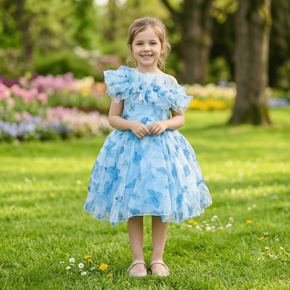 SALE Blueparty frock for girls-M250119