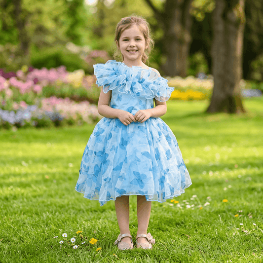 Blueparty frock for girls-M250119