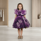 purple party frock for girls-M250120