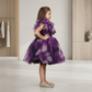 purple party frock for girls-M250120