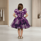 purple party frock for girls-M250120