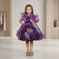 purple party frock for girls-M250120