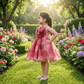 maroon party frock for girls-M250121