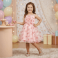 pink party frock for girls-M250122
