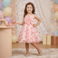 pink party frock for girls-M250122