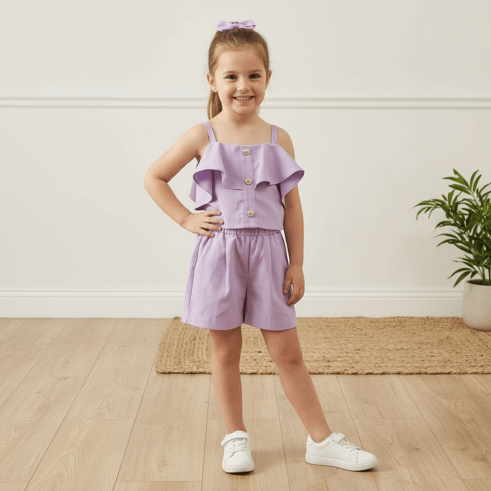 Purple cord-set for girls-M250124