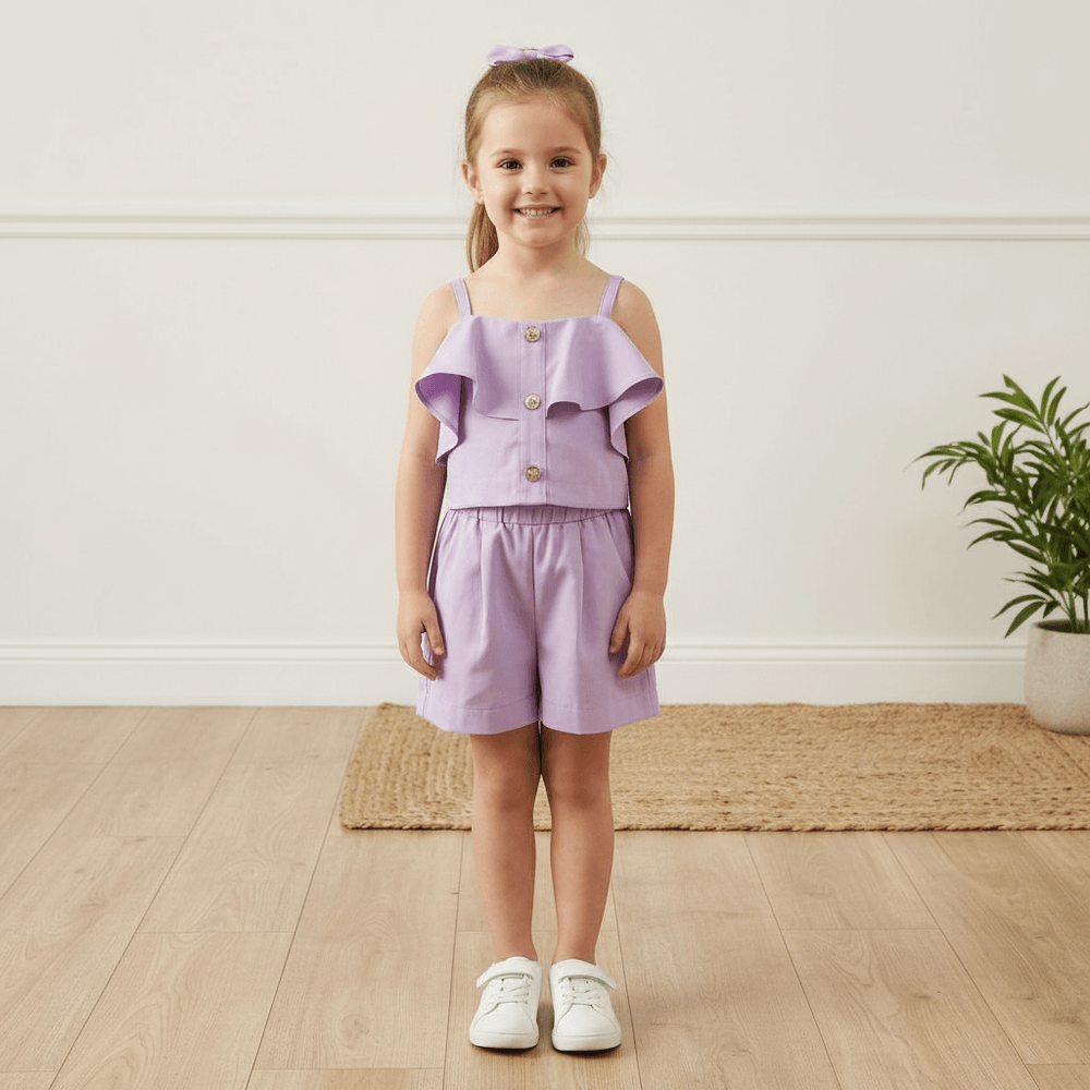 Purple cord-set for girls-M250124