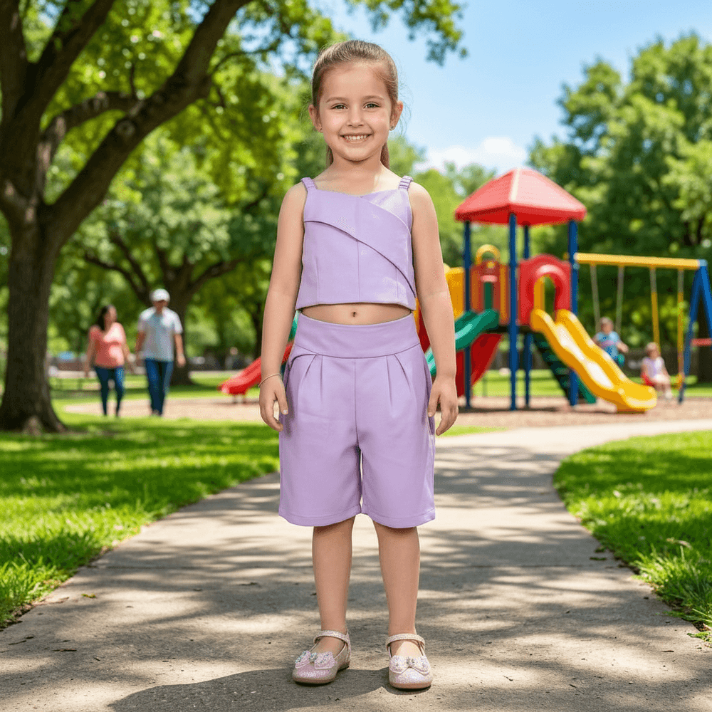 Purple cord-set for girls-M250125