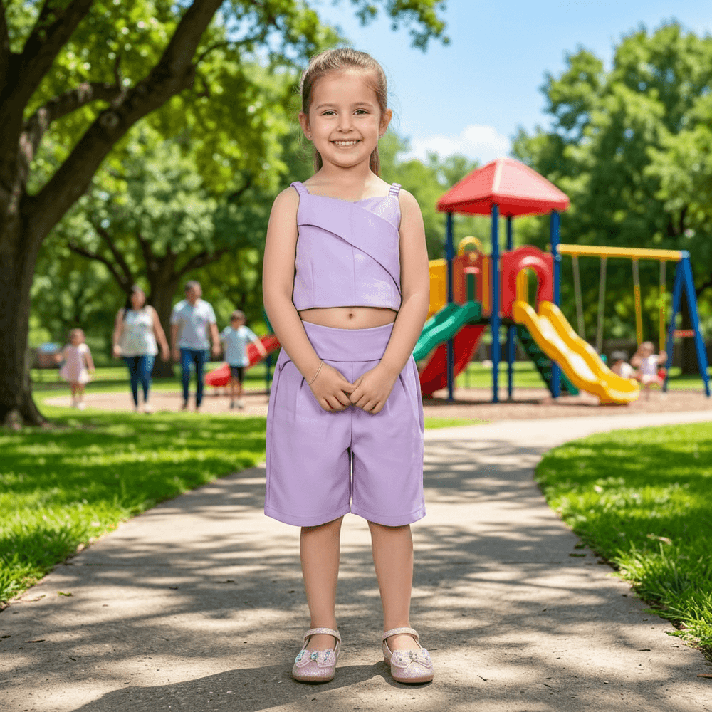 Purple cord-set for girls-M250125